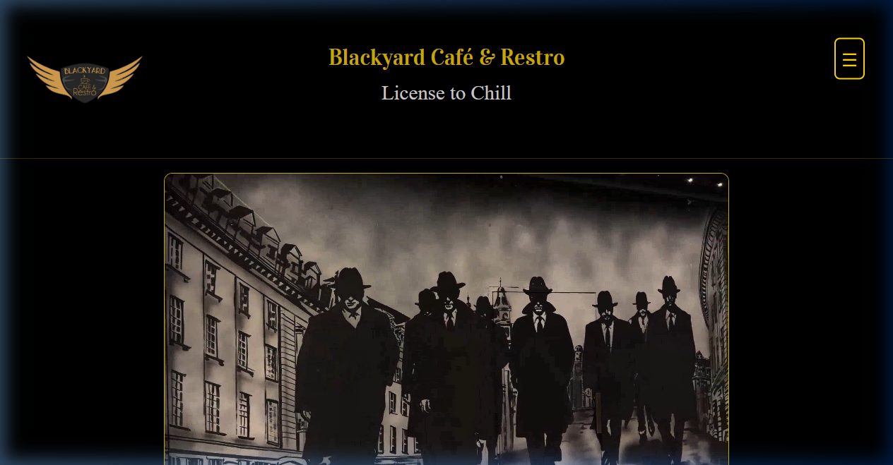 Blackyard Cafe website screenshot