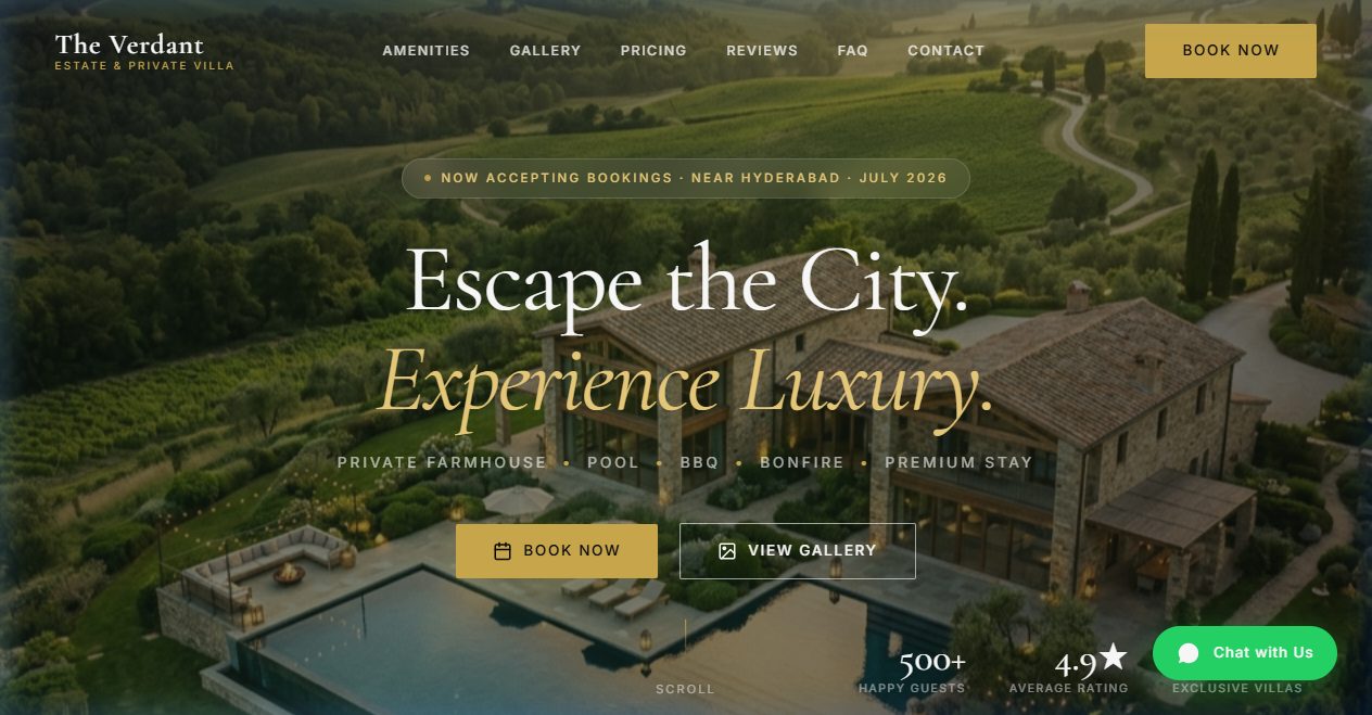 Farmhouse Lux website screenshot